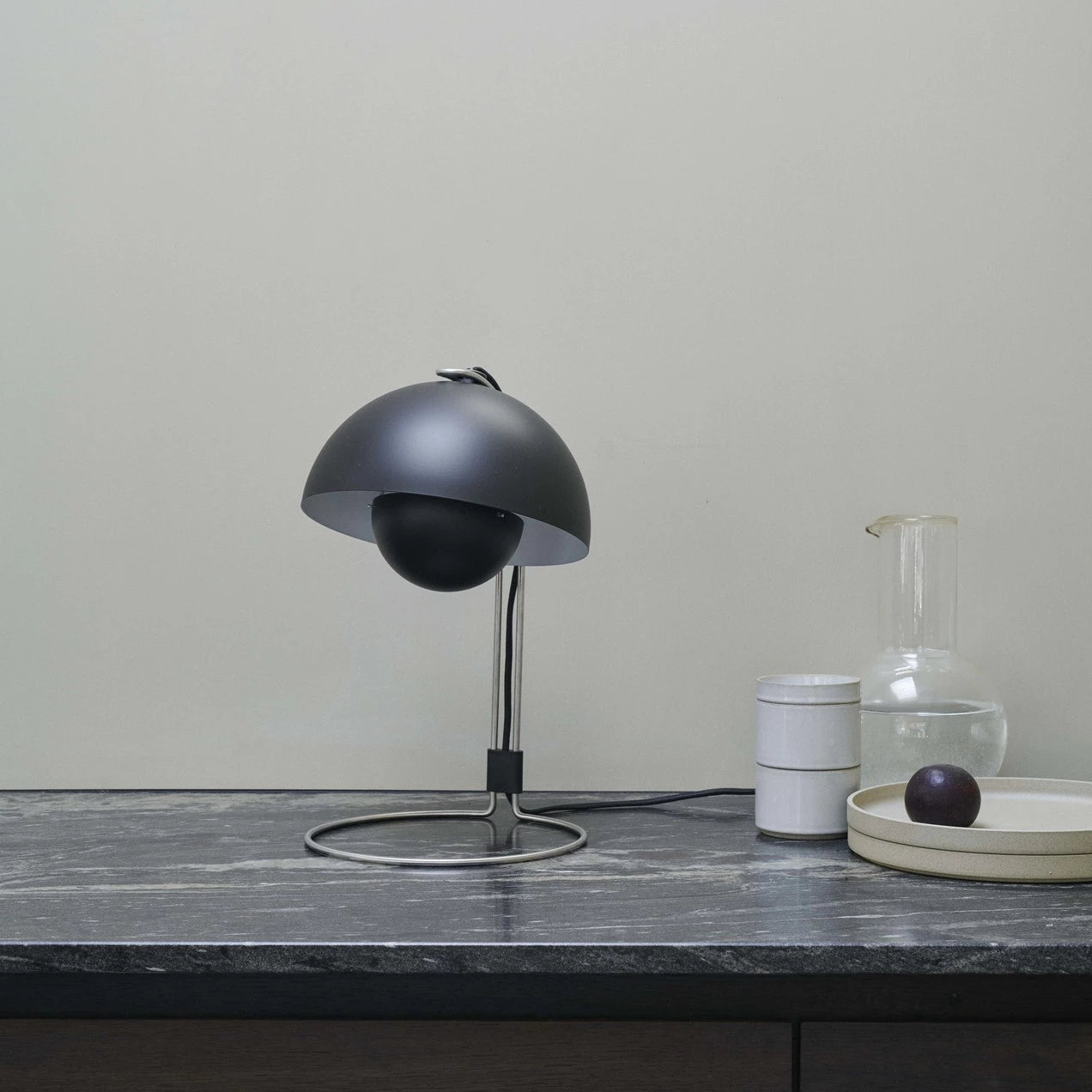 &Tradition, Flowerpot Table Lamp VP4, Matte White, Table / Task, Verner Panton