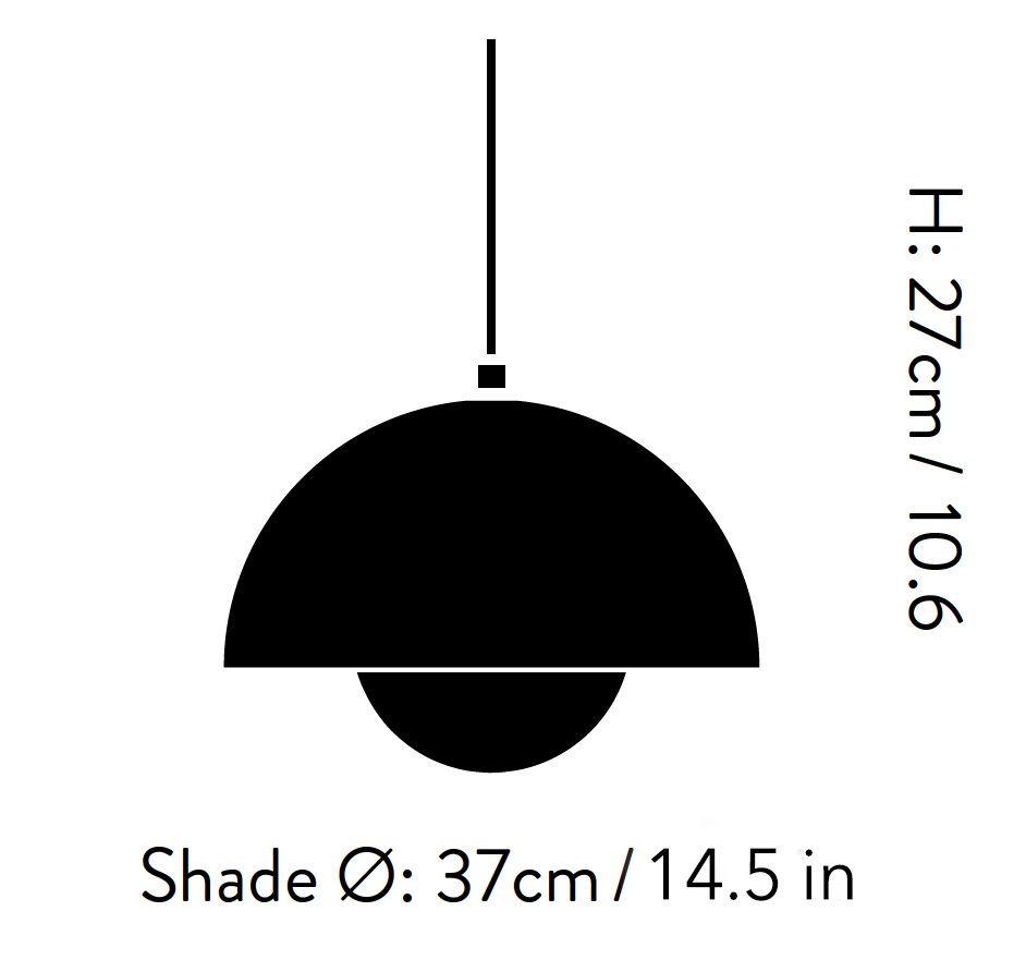 &Tradition, Flowerpot Pendant VP7, B/W Pattern, Pendant, Verner Panton