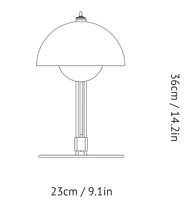 &Tradition, Flowerpot Table Lamp VP4, Table / Task, Verner Panton