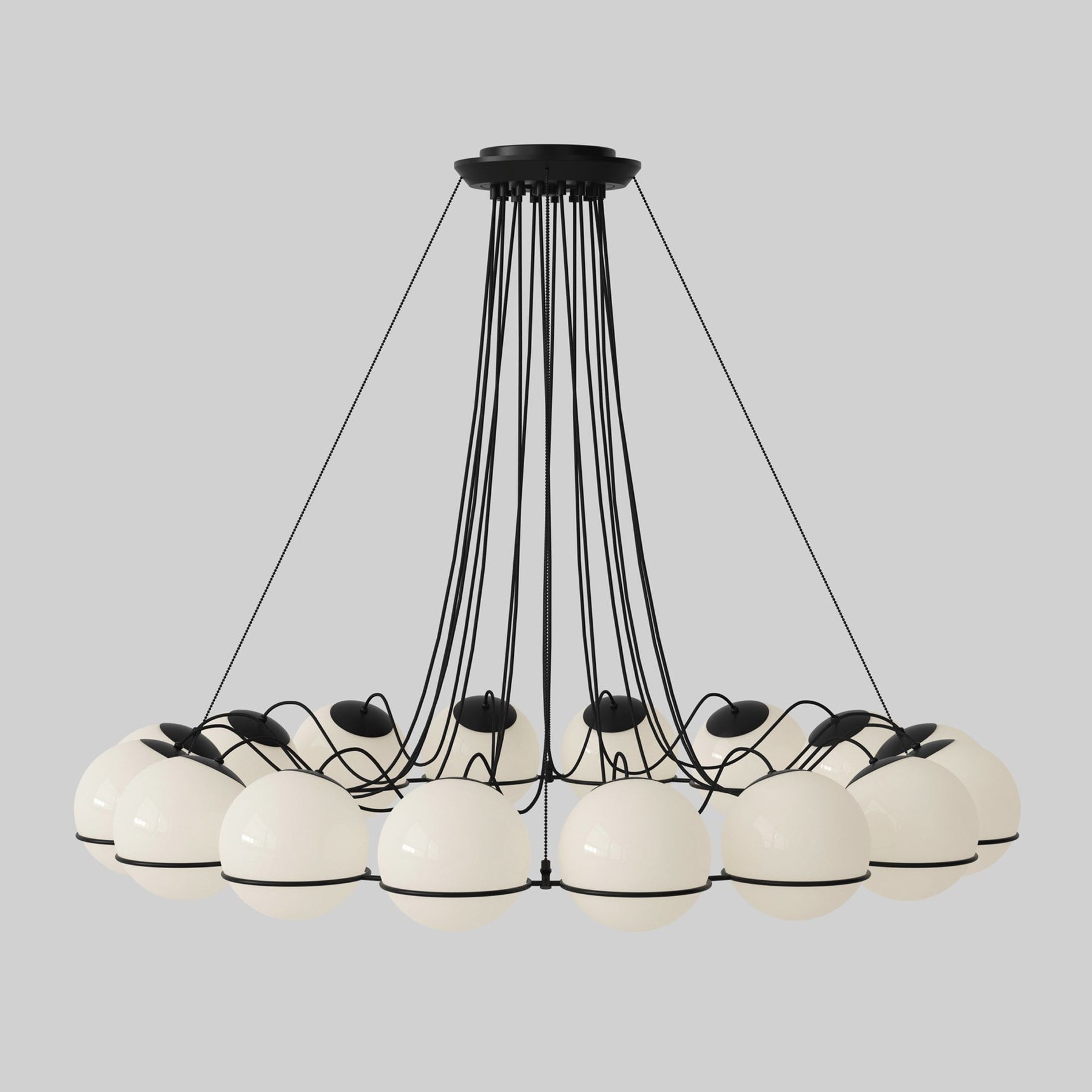 Astep, Model 2109-16-20, Black, Pendant, Gino Sarfatti,